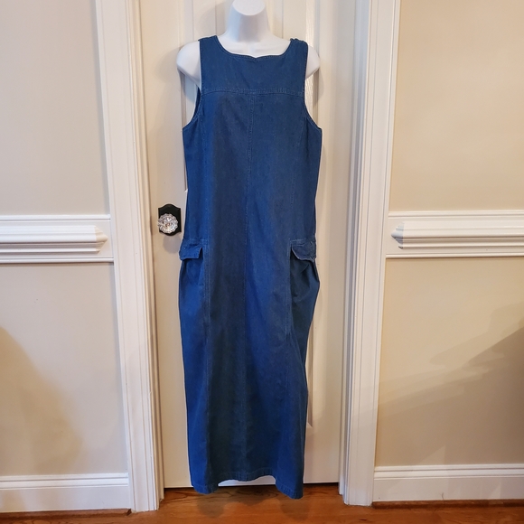 Blue Willi's Denim Sleeveless Maxi Dress - Picture 1 of 6